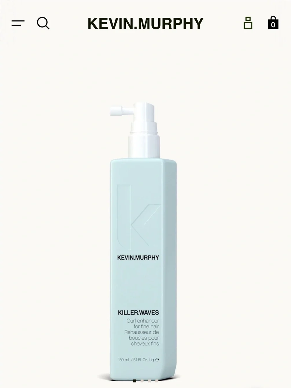 KEVIN.MURPHY Killer.Waves Curl Enhancer - Light Mint Bottle